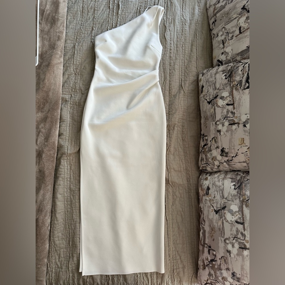 Bec bridge asymmetric tuck in dress in size 2